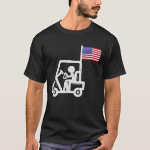 Patriottische Golf Cart American Flag Golfing Drin T-shirt