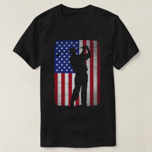 Patriottische Golf Golfen Amerikaanse vlag 4th van T-shirt