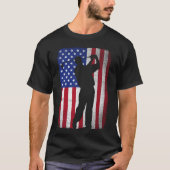 Patriottische Golf Golfen Amerikaanse vlag 4th van T-shirt (Voorkant)