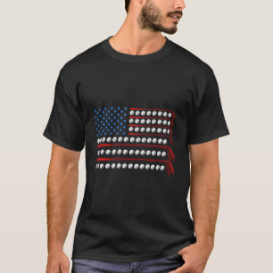 Patriottische Golf USA Vlag Golf Clubs 4th of July T-shirt