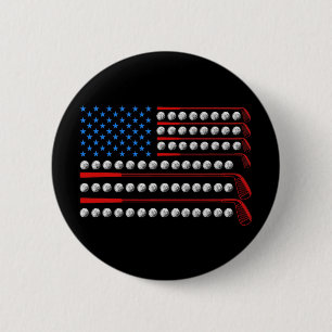 Patriottische Golf Usa Vlag Golfclubs 4 juli Gol Ronde Button 5,7 Cm
