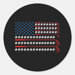 Patriottische Golf Usa Vlag Golfclubs 4 juli Golf Ronde Sticker