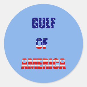Patriottische Golf van Amerika vlag rood wit blauw Ronde Sticker