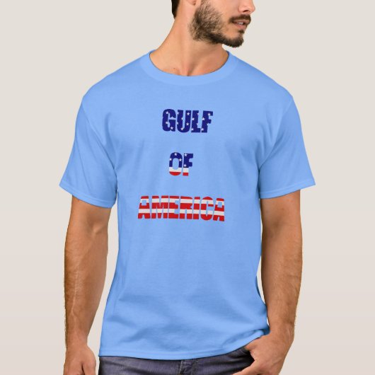 Patriottische Golf van Amerika vlag rood wit blauw T-shirt (Voorkant)