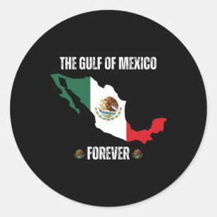 Patriottische Golf van Mexico Voor Altijd Voor Alt Ronde Sticker