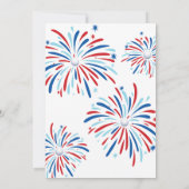 Patriottische Golf & Vuurwerk 4 juli Feest Kaart (Achterkant)