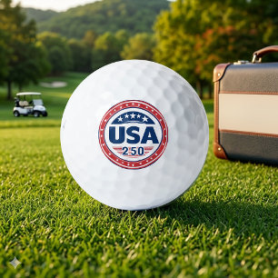 Patriottische Golfers Chic Amerika 250 Stars & Str Golfballen