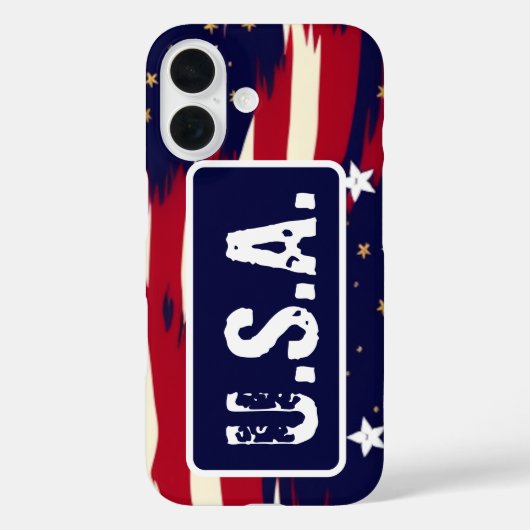 Patriottische golven Case-Mate iPhone case (Achterkant)