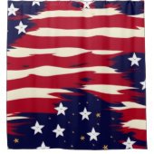 Patriottische golven douchegordijn (Voorkant)