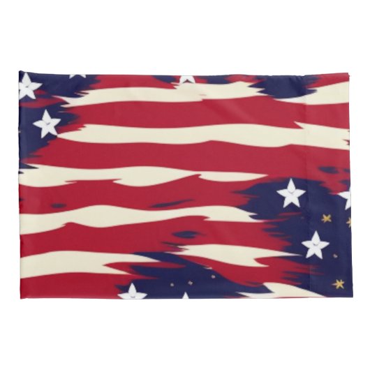 Patriottische golven kussensloop (Achterkant-Rechts)