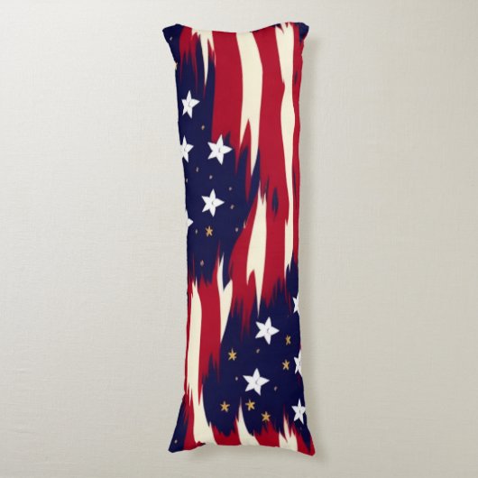 Patriottische golven lichaamskussen (Voorkant Verticaal)