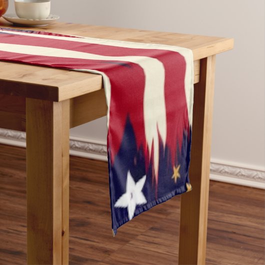 Patriottische golven medium tafelloper (Voorbeeld)