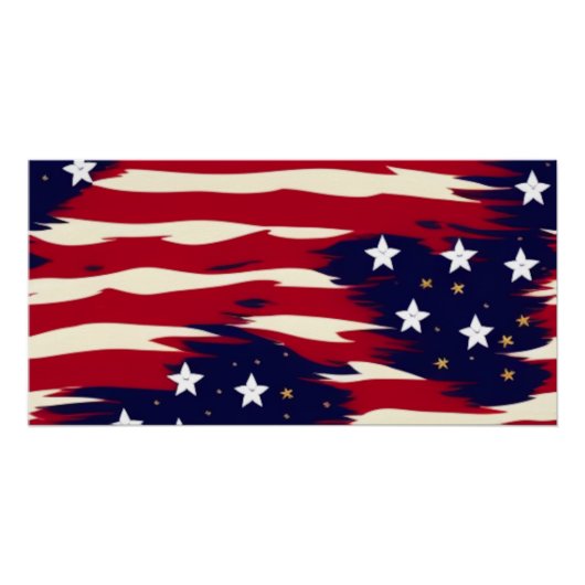 Patriottische golven perfect poster (Voorkant)