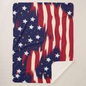 Patriottische golven sherpa deken (Voorkant)
