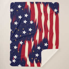 Patriottische golven sherpa deken