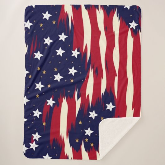 Patriottische golven sherpa deken (Voorkant)