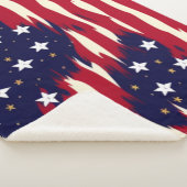 Patriottische golven sherpa deken (3/4)