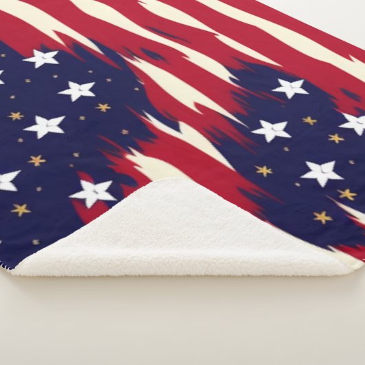 Patriottische golven sherpa deken (3/4)
