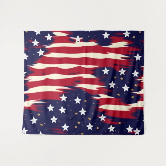 Patriottische golven wandkleed (Voorkant (horizontaal))