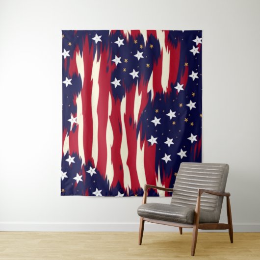 Patriottische golven wandkleed (In situ)