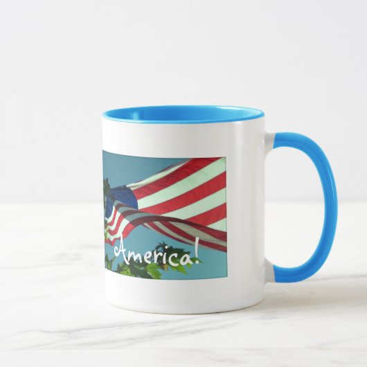 Patriottische Good Morning America Beverage Mok (Rechts)
