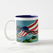 Patriottische Good Morning America Beverage Mok (Links)