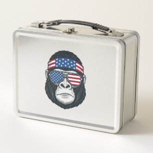 Patriottische Gorilla Gezicht Vintage Gravure Vect