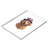 Patriottische Goud Retriever Split Frame T-shirt 2 Notitieboek (Linkerzijde)