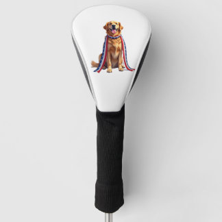 Patriottische Goud Retriever Vallende Lint Shirt 2 Golfheadcover