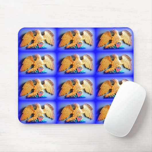 patriottische goudadelaar mousepad muismat (Met muis)