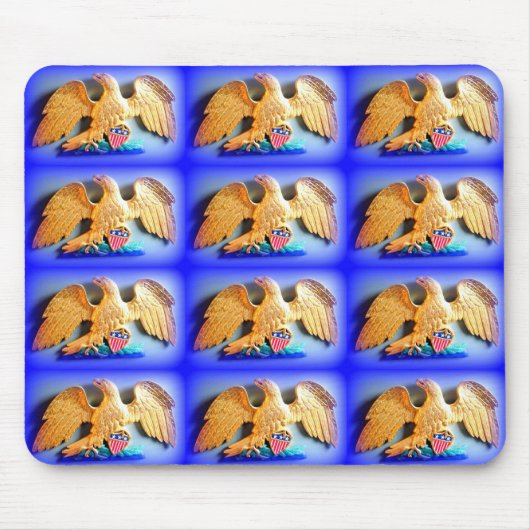 patriottische goudadelaar mousepad muismat (Voorkant)