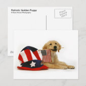 Patriottische gouden puppy briefkaart (Voorkant / Achterkant)