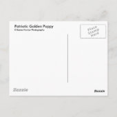 Patriottische gouden puppy briefkaart (Achterkant)