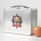 Patriottische Gouden Retriever Kompas Ster Tee 2 (In situ)