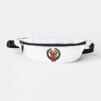 Patriottische Gouden Retriever Krans Vintage T-shi Heuptasje