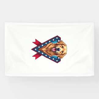 Patriottische Gouden Retriever Overwinningslint T- Spandoek