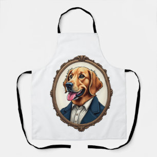 Patriottische Gouden Retriever Portret Vintage T-s Schort