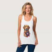 Patriottische Gouden Retriever Reddings T-Shirt me (Volledige Voorkant)