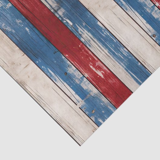 Patriottische Gouden Stemming Faux Wood Americana Tissuepapier (Detail)
