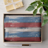 Patriottische Gouden Stemming Faux Wood Americana Tissuepapier (Geschenk)