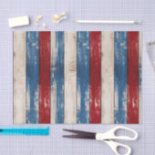 Patriottische Gouden Stemming Faux Wood Americana Tissuepapier (Craft)