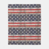 Patriottische graatstaren en stripes fleece deken (Voorkant)