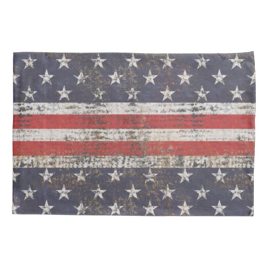 Patriottische graatstaren en stripes kussensloop (Achterkant)