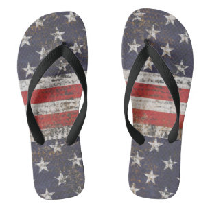 Patriottische graatstaren en stripes teenslippers