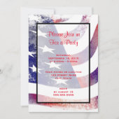 Patriottische graatstijl, afgevapt Amerikaanse vla Kaart (Voorkant)