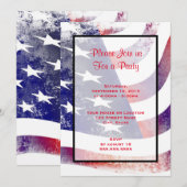 Patriottische graatstijl, afgevapt Amerikaanse vla Kaart (Voorkant / Achterkant)