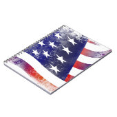 Patriottische graatstijl, afgevapt Amerikaanse vla Notitieboek (Linkerzijde)