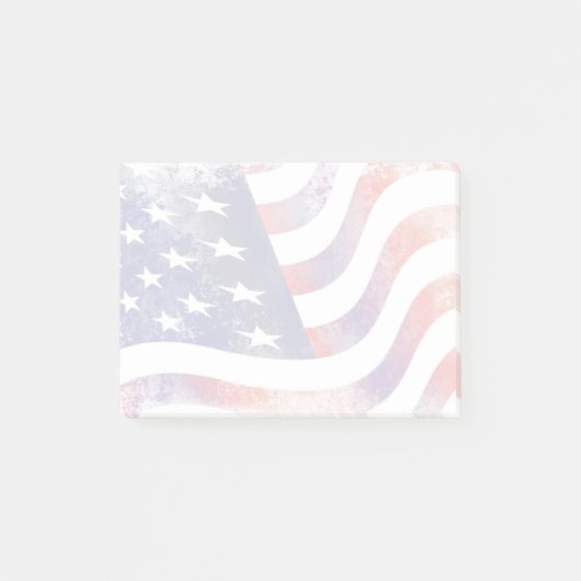 Patriottische graatstijl, afgevapt Amerikaanse vla Post-it® Notes (Voorkant)