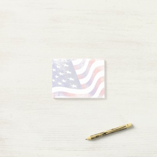 Patriottische graatstijl, afgevapt Amerikaanse vla Post-it® Notes (Op bureau)
