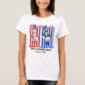 Patriottische grappige gans coquette 4 juli 1776 t-shirt (Voorkant)